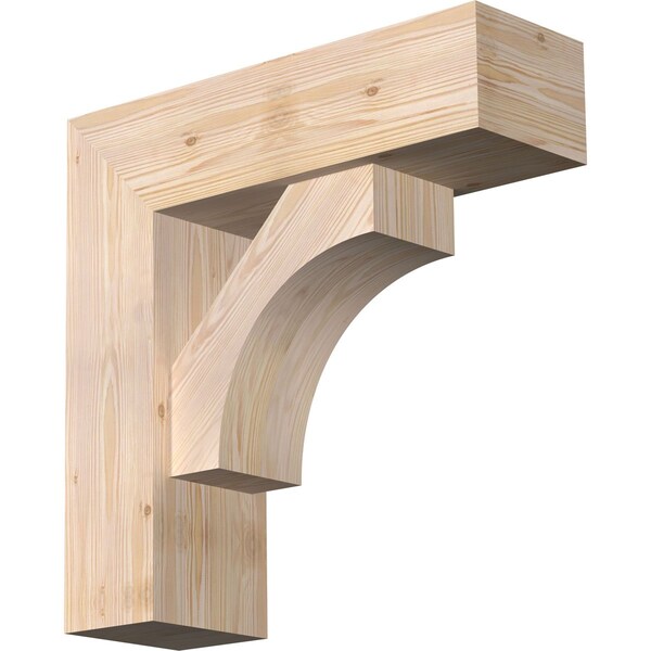 Ekena Millwork Westlake Block Smooth Bracket w/ Offset Brace, Douglas Fir, 7 1/2"W x 24"D x 24"H BKT0806X24X24WTL05SDF - main